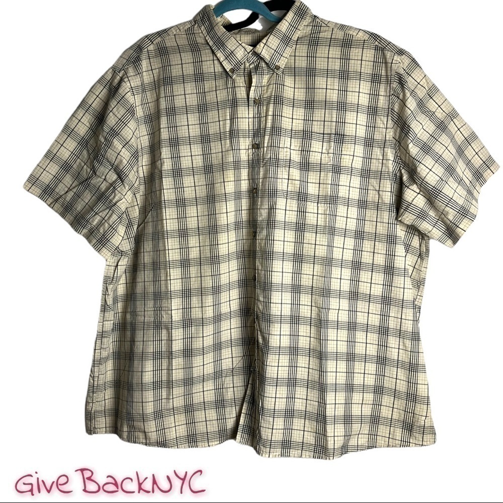Harbor Bay Plaid Button Down Shirt Size 3XL